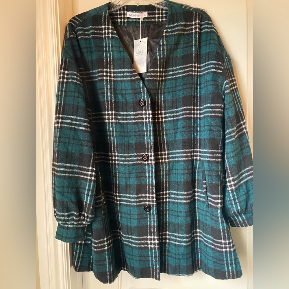 Green flannel jacket NWT